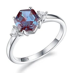 18k 925 Hexagon Alexandrite Ring